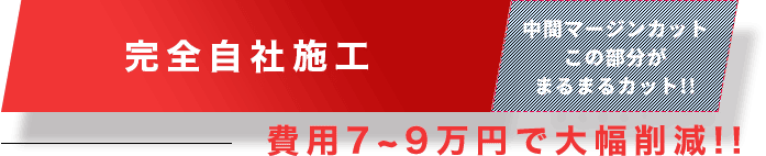 費用7~9万円で大幅削減!!